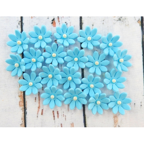 Kwiaty cukrowe stokrotka niebieska 20 sztuk